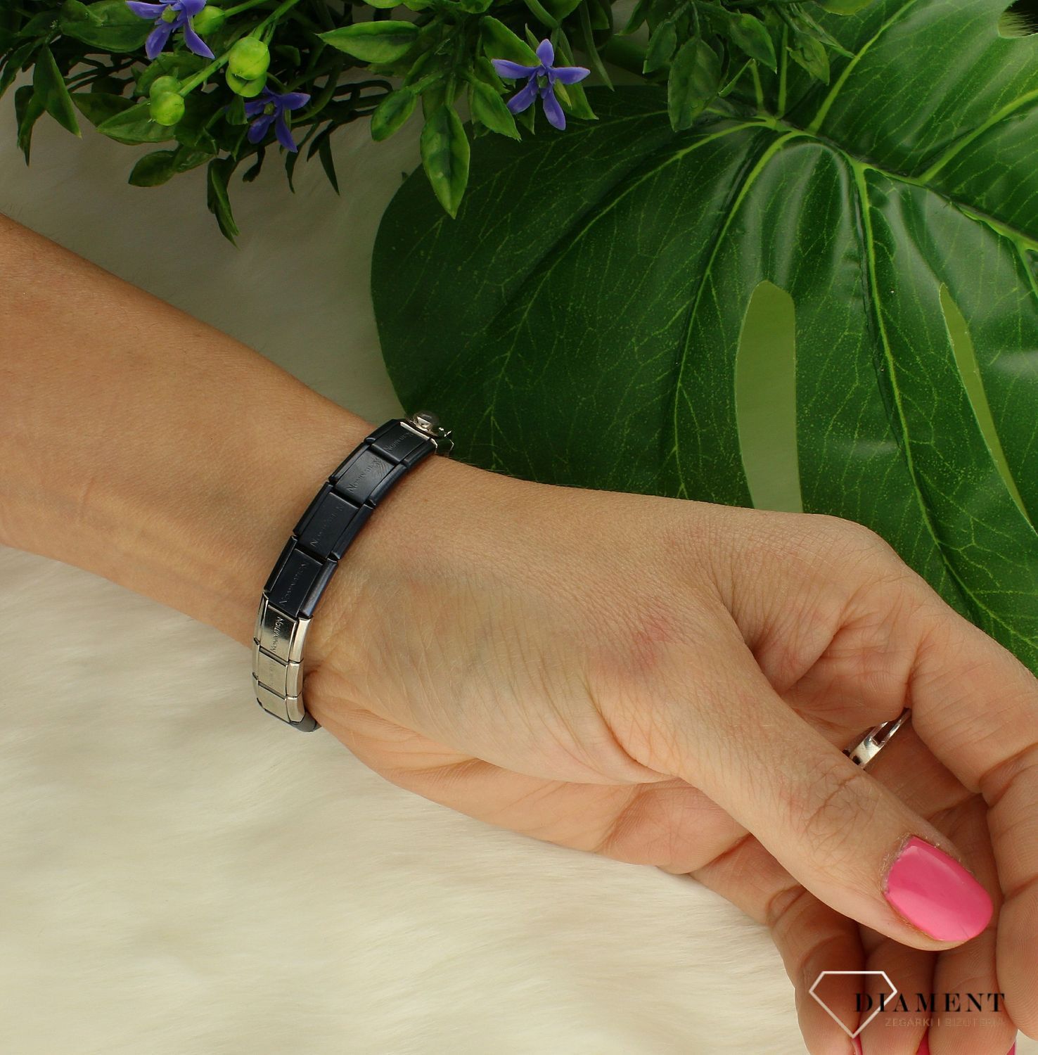 Bransoletka Nomination Composable Baza Matowa Niebieska 13 Elementowa 030001 SI 035.jpg